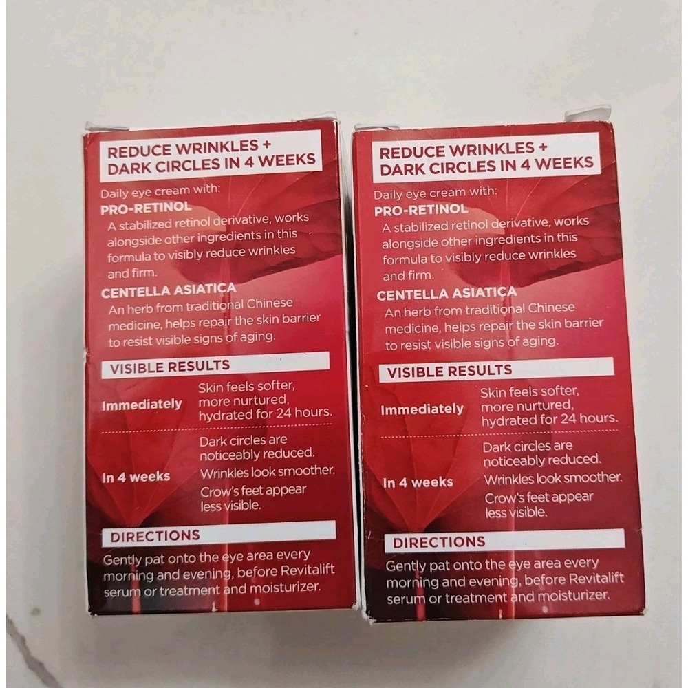 Loreal Revitalift Eye Cream Anti-Wrinkle‎ Firming Soothing Depuff 0.5fl.oz X 2 - Picture 3 of 6